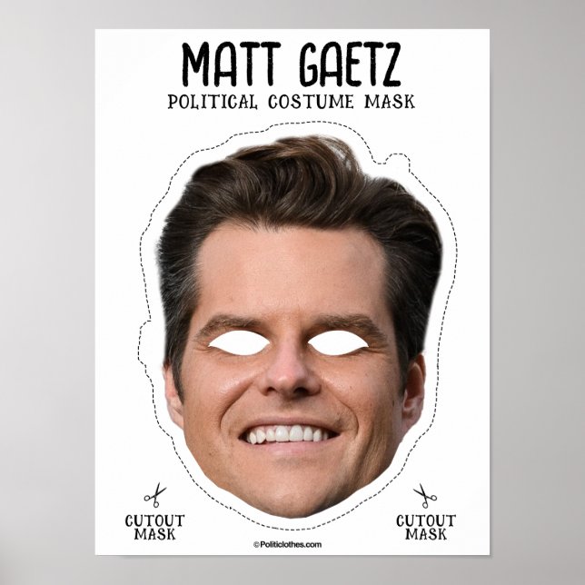 Matt Gaetz Costume Mask Poster (Framsidan)