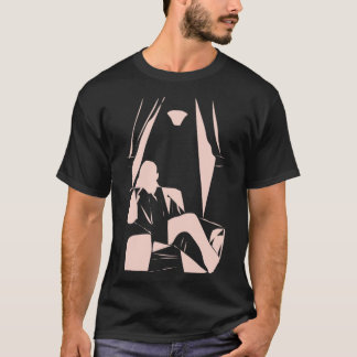 Matt Maltese Block Pink on Black   T Shirt