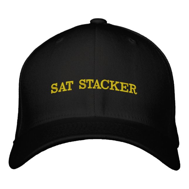 Mätt Stacker Hodl Tight Bitcoin Krypto Gul Text Broderad Keps (Framsida)