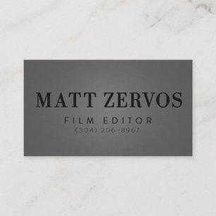 Matt Zervos Visitkort