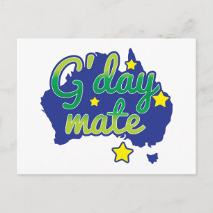 Matta australiensiska hälsninghejer för G'DAY Vykort