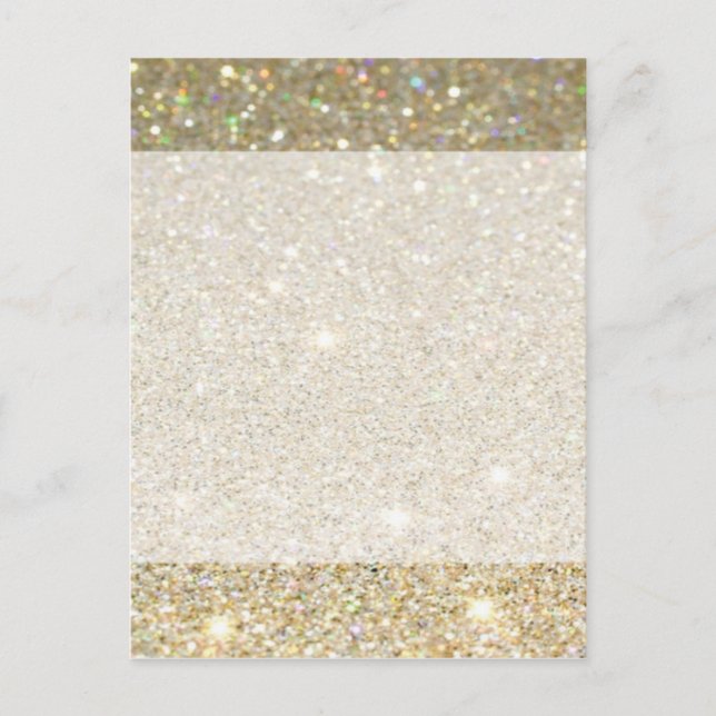Matta glänsande guld inbjudan för alla tillfällen vykort (Framsida)