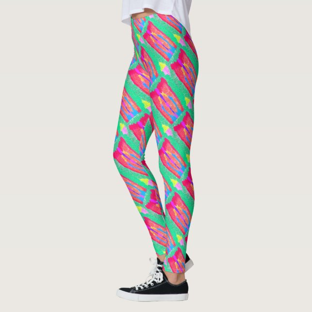 Matta och Rags abstrakt rent konst supreme Leggings (Vänster)