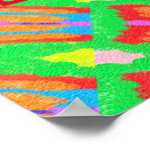 Matta och Rags abstrakt rent konst supreme Poster