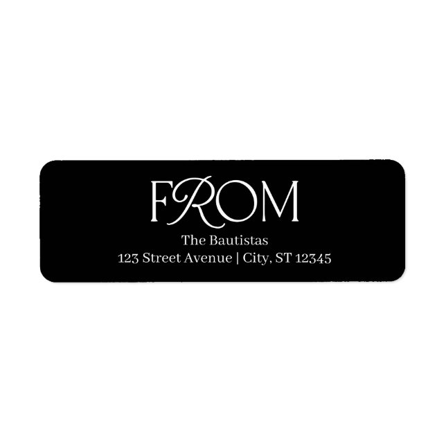 Mättade Returetiketter för blandning EDITABLE FÄRG Returadress Etikett (Framsidan)