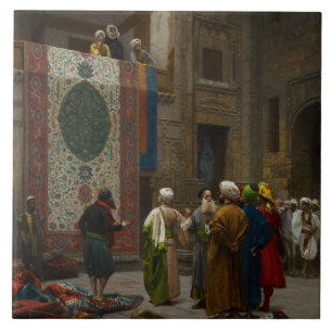 Mattaköpmannen, c.1887 (olja på kanfas) kakelplatta