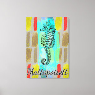Mattapoisett Seahorse Canvas
