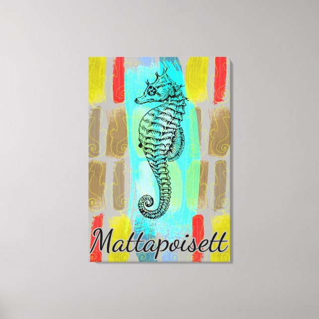 Mattapoisett Seahorse Canvas (Framsida)