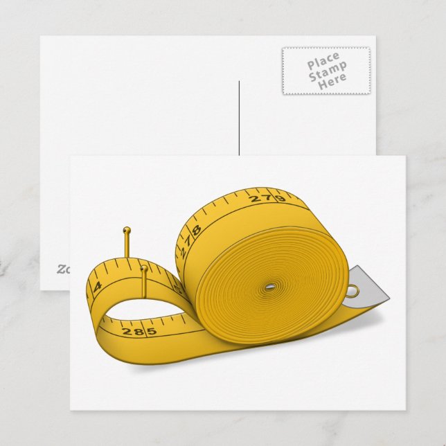 Måttband snigel vykort (Fram/baksida)