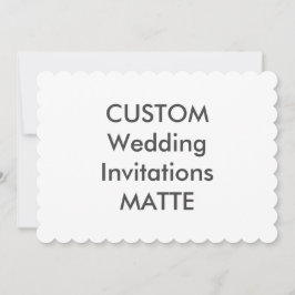 MATTE 120 lb 7" x 5" Scalloped Wedding-inbjudninga Inbjudningar