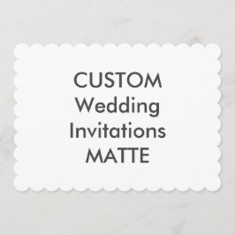 MATTE 120 lb 7" x 5" Scalloped Wedding-inbjudninga Inbjudningar