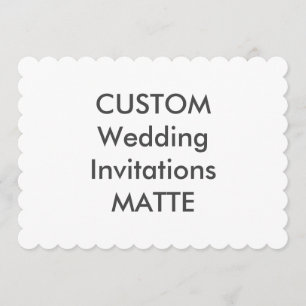 MATTE 120 lb 7" x 5" Scalloped Wedding-inbjudninga Inbjudningar