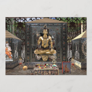 Matte 5" för Lord Shiva Hinduisk Tempel Inbjudan x