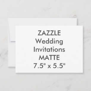 MATTE 7,5 x 5,5-tums bröllopsinbjudningar på 120 l Inbjudningar