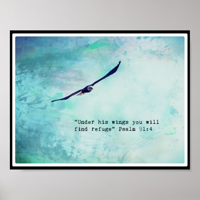 (Matte) affisch 11x8.5 för örnPsalm 91, (Framsidan)