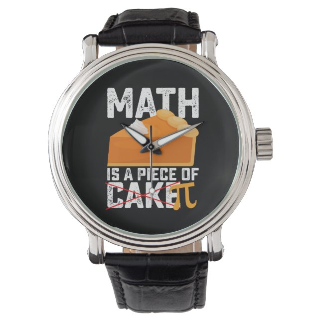 Matte är en bit av kaka Pi-dagen rolig Armbandsur (Framsida)