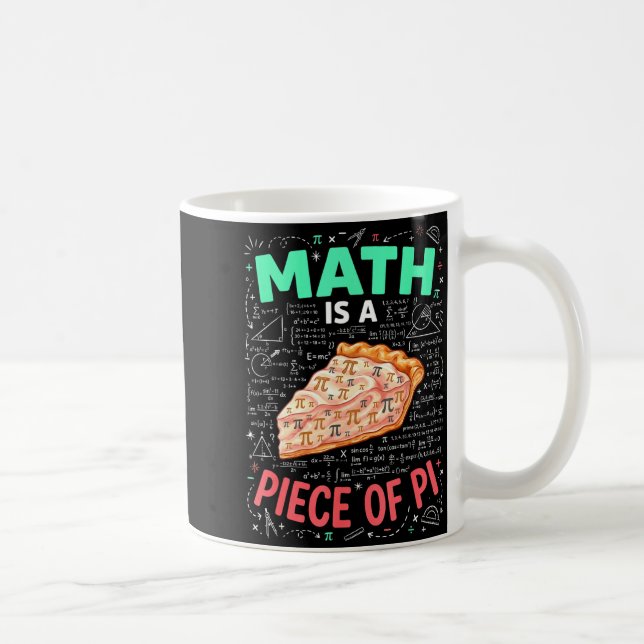Matte är en bit av paj - Pi-dagen &amp; matematik  Kaffemugg (Höger)