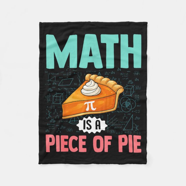Matte är en bit av paj Rolig Pi-dag Matematik älsk Fleecefilt (Framsidan)