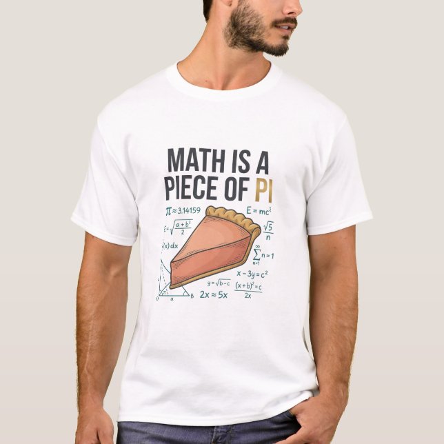 Matte Är en Bit av Pi – Elegant Matematikhumor T Shirt (Framsida)
