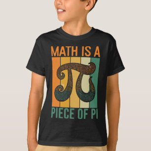 Matte är en bit av Pi Retro Pi Day Lärare Grafik T Shirt