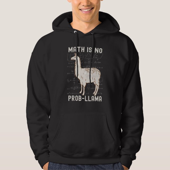 Matte Är Inget Problem Lama Matte Lärare Lama Desi Hoodie (Framsida)