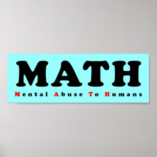 MATTE är Mental Misshandel mot Människor Rolig Aff Poster