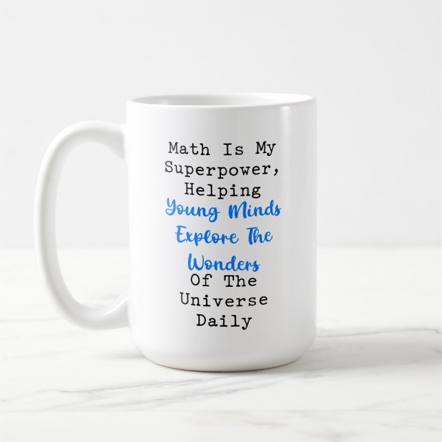 Matte är min superkraft Utforska universums sinnen Kaffemugg (Vänster)