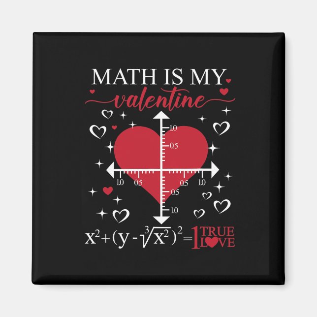 Matte är min valentin Geometri Matematiklärare App Magnet (Framsidan)