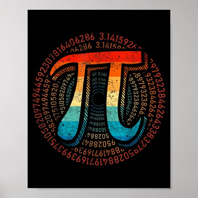 Matte är så enkelt som Pi Matematiklärare Glad Pi- Poster (Framsidan)