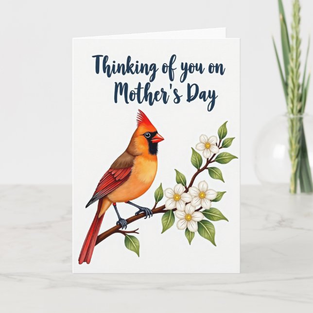 Matte Bird Branch Mothers Day Card Kort (Framsida)