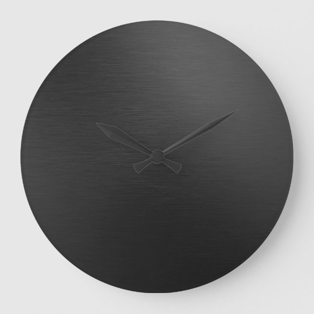 Matte Black Metall Stor Klocka (Framsida)