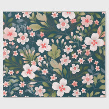 Matte Blommig Inpackningspapper – Elegant Blomma