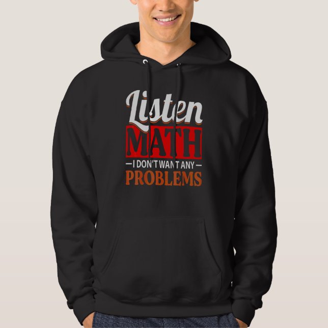Matte Citat Män Kvinnor Barn Tonåringar Sarcasm Hoodie (Framsida)