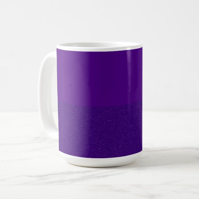 Matte & Glitter Split Lila Mugg - Anpassade (Framsida vänster)