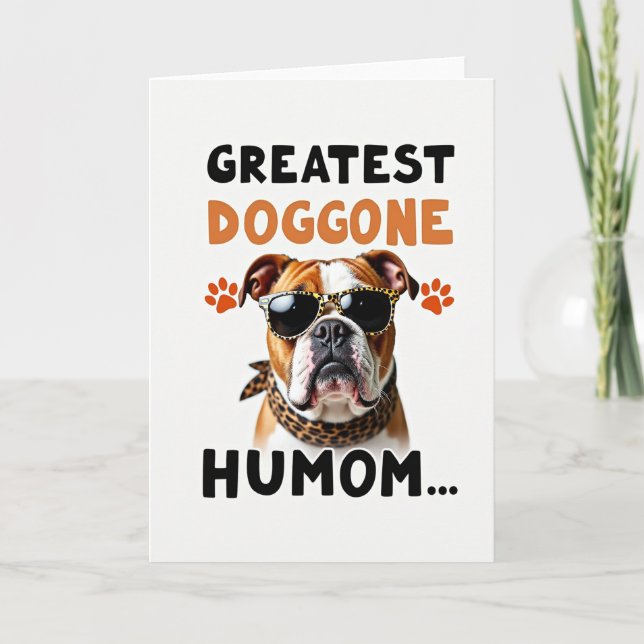 Matte Greatest Doggone Humom Card Kort (Framsida)