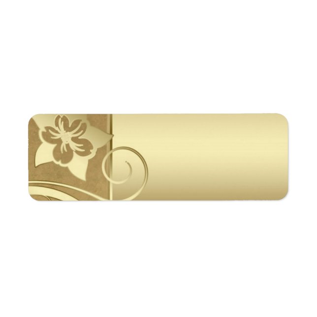 Matte guld-etiketter returadress etikett (Framsidan)