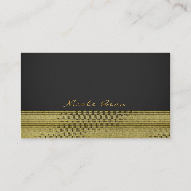 Matte Guld Modern Glam Sequins Chic Elegant Visitkort (Framsida)