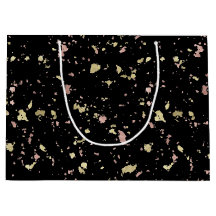 Matte Guld och Ro Guld Flakes Black