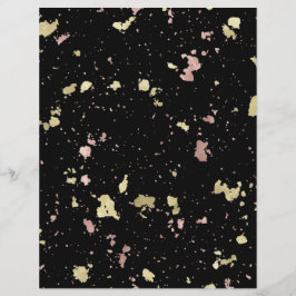 Matte Guld och Ro Guld Flakes Black