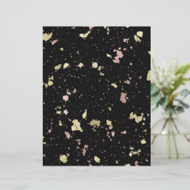 Matte Guld och Ro Guld Flakes Black