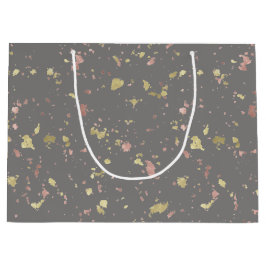 Matte Guld och Ro Guld Flakes Warm Mörk Grått