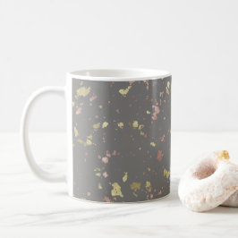 Matte Guld och Ro Guld Flakes Warm Mörk Grått Kaffemugg