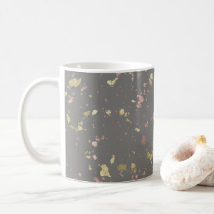 Matte Guld och Ro Guld Flakes Warm Mörk Grått Kaffemugg