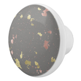 Matte Guld och Ro Guld Flakes Warm Mörk Grått Knopp