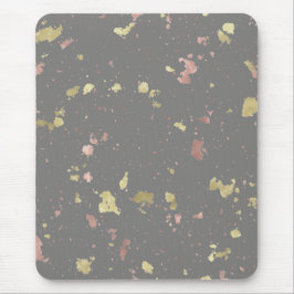 Matte Guld och Ro Guld Flakes Warm Mörk Grått Musmatta