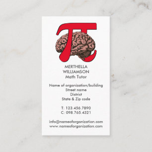 MATTE HANDLEDNING Pi Brain Matematik Visitkort