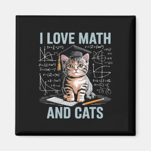 Matte kattälskare Rolig matte lärare Jag älskar ma Magnet
