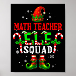 Matte lärare alv squad jul alv hatt skor rolig poster