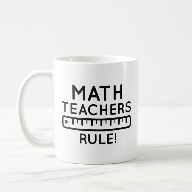 Matte lärare härskar kaffemugg (Vänster)