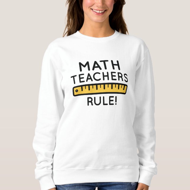 Matte lärare härskar t shirt (Framsida)